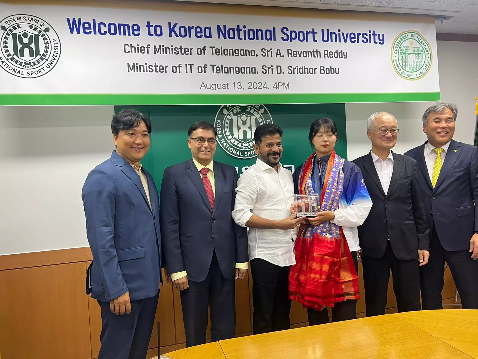 Telangana Signs MoU With Korea National Sport University Telangana Signs MoU With Korea National Sport University