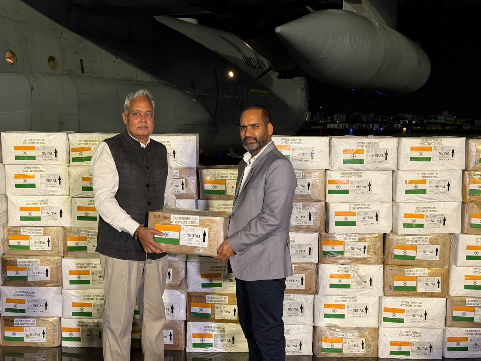 India Hands Over 10 Tonnes of Aid to Flood-Hit Nepal