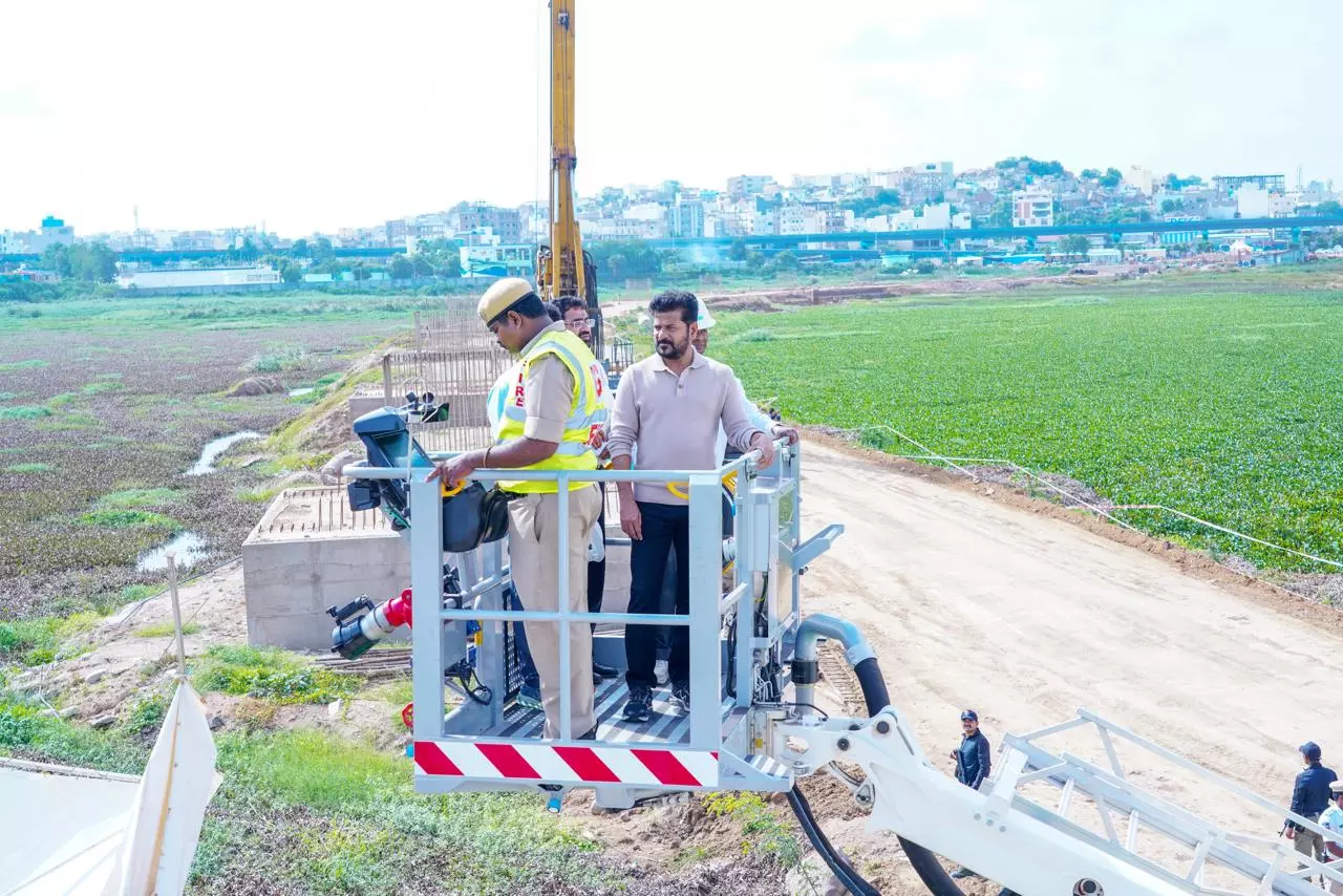 Revanth Reddy Inspects Miralam Cheruvu Development Works Revanth Reddy Inspects Miralam Cheruvu Development Works