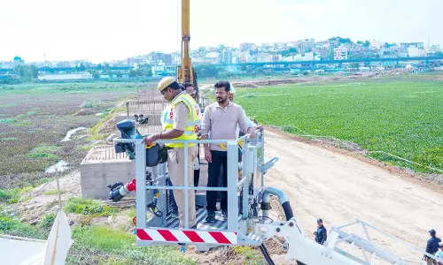 Revanth Reddy Inspects Miralam Cheruvu Development Works