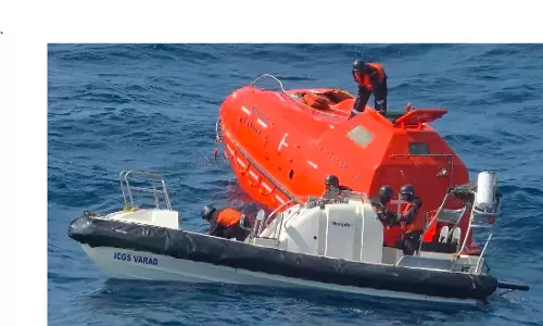 Two Chinese Crew Rescued After Cargo Ship Sinks Off Odisha Coast Two Chinese Crew Rescued After Cargo Ship Sinks Off Odisha Coast