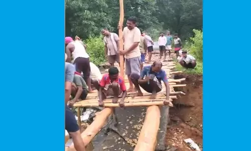 Villagers Build Makeshift Bridges As Government Help Fails To Arrive Villagers Build Makeshift Bridges As Government Help Fails To Arrive