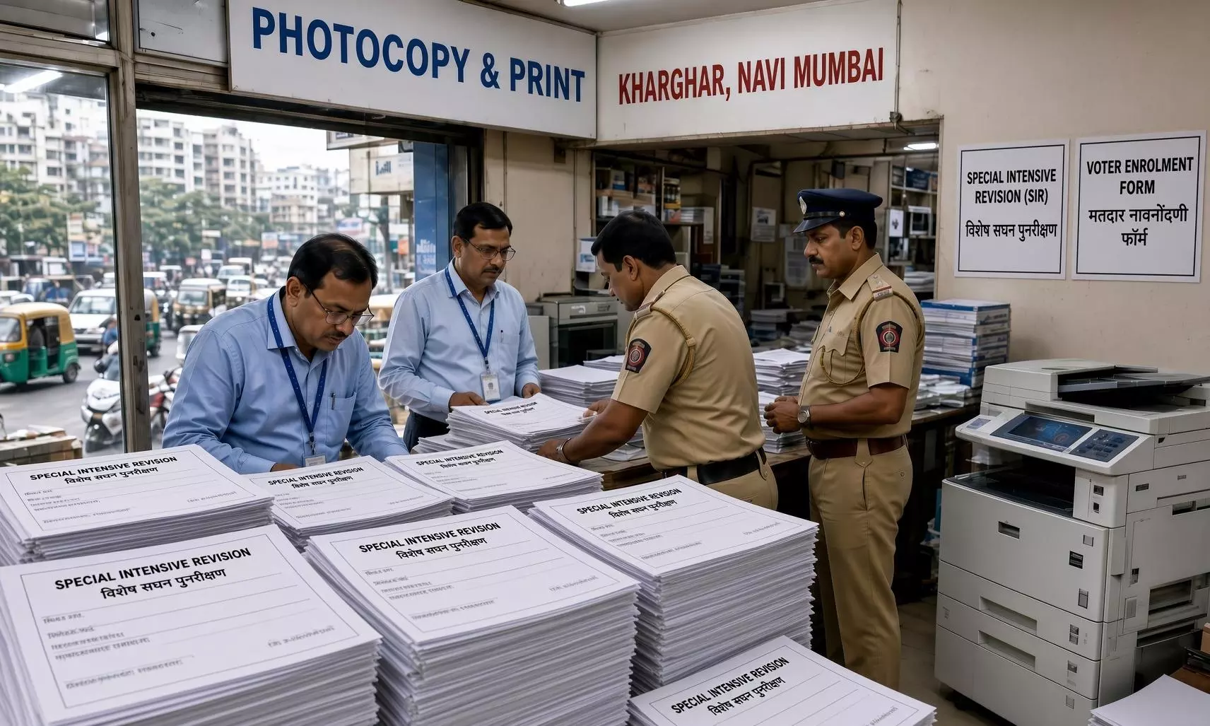 3,400 SIR Forms Found at Navi Mumbai Shop, 5 BLOs Suspended 3,400 SIR Forms Found at Navi Mumbai Shop, 5 BLOs Suspended