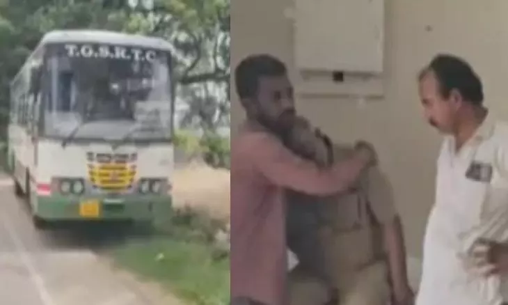 Jagtial: RTC Bus Driver Suffers Heart Attack While Driving Jagtial: RTC Bus Driver Suffers Heart Attack While Driving