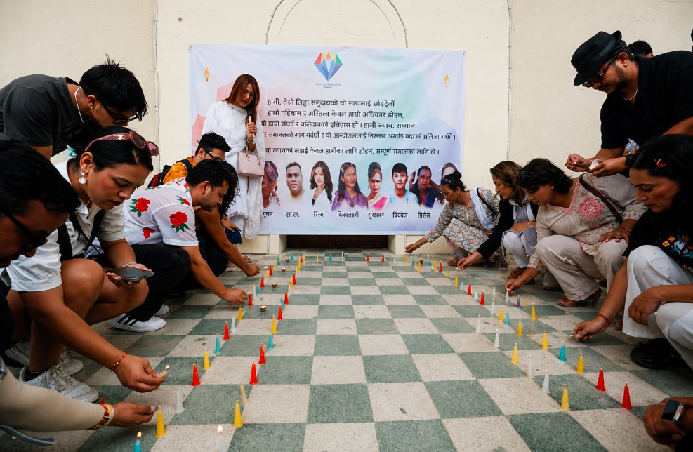LGBTQ+ Community Holds Vigil For Nepal Flood Victi