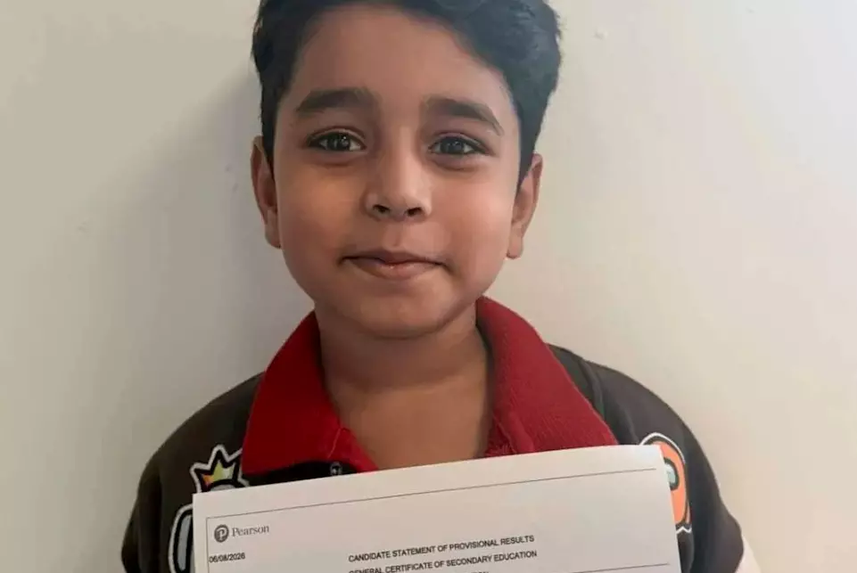 7-Year-Old Indian-Origin Boy Aces UK GCSE Maths Exam With Grade 8 7-Year-Old Indian-Origin Boy Aces UK GCSE Maths Exam With Grade 8
