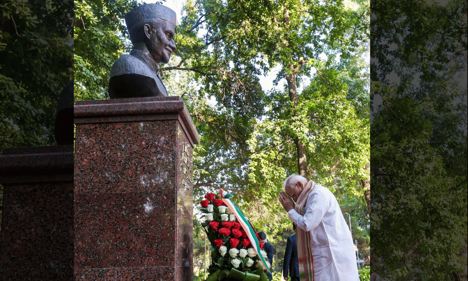Modi Pays Tribute To Shastri In Tashkent, Plants T