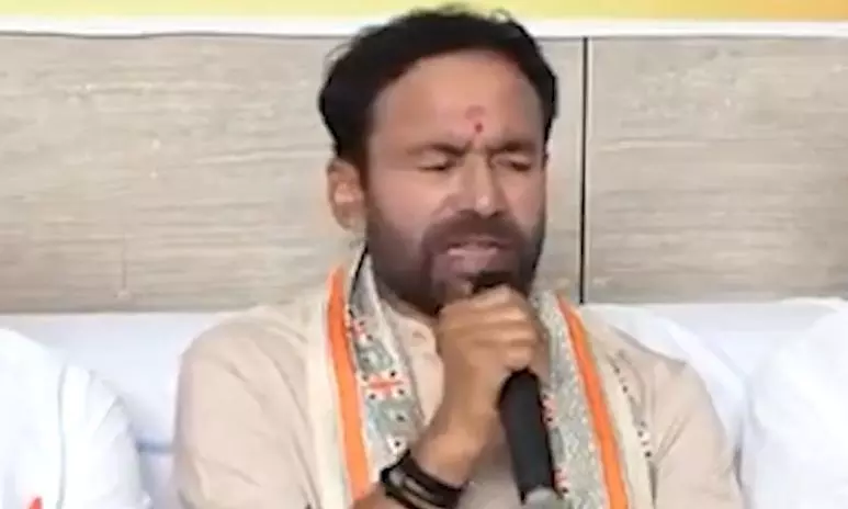Kishan Reddy Slams BRS, Congress. Over Debt, Graft Kishan Reddy Slams BRS, Congress. Over Debt, Graft