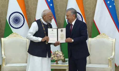 PM Honoured With Uzbekistan’s Prestigious Oliy Darajali Do‘stlik Order