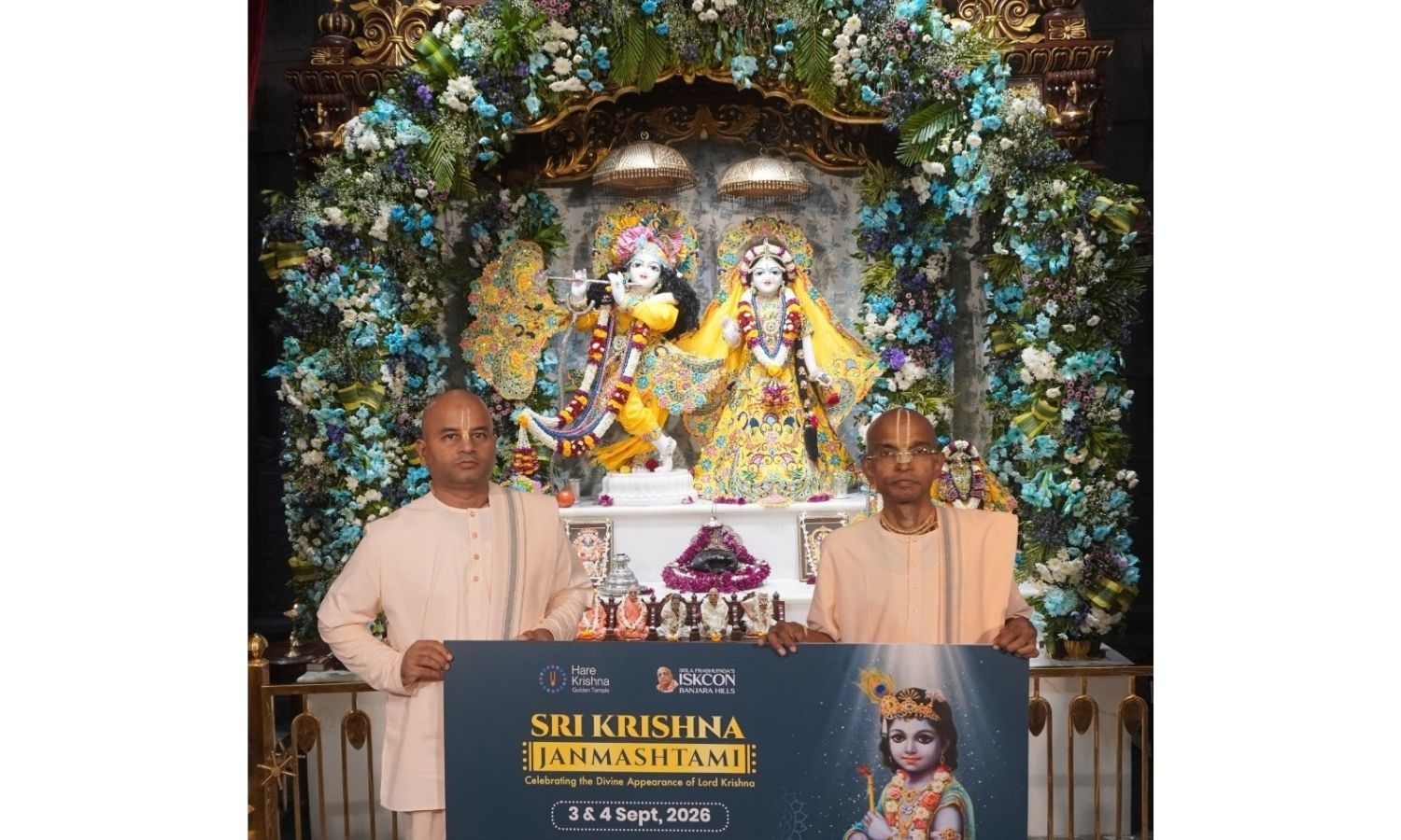 Hare Krishna Movement Hyderabad to Celebrate Sri Krishna Janmashtami at Golden Temple