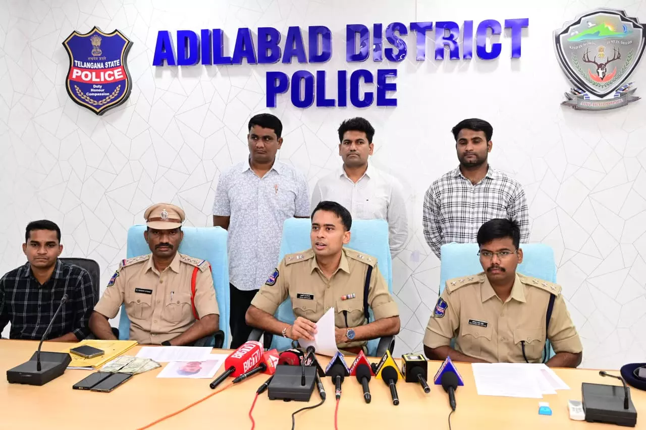 Adilabad Police Nab Inter-State Cyber Criminal in Rs 5.3 Cr Fraud Adilabad Police Nab Inter-State Cyber Criminal in Rs 5.3 Cr Fraud