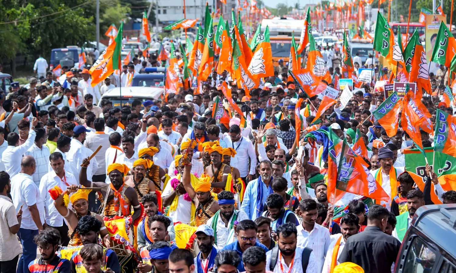 BJP’s Karnataka Padayatra Enters Day Two, To Cover 22 KM BJP’s Karnataka Padayatra Enters Day Two, To Cover 22 KM