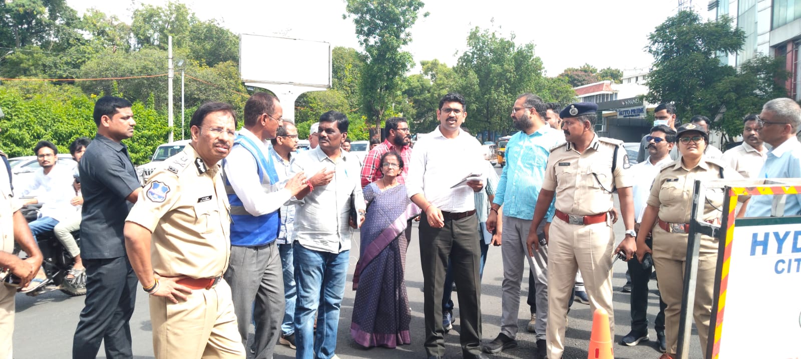 Officials Inspect KBR Park Flyover Electrical Network Shifting Works