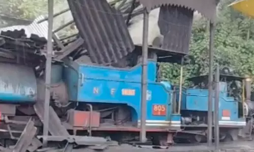 Eight Injured As Darjeeling Railway Locoshed Collapses