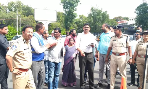 Officials Inspect KBR Park Flyover Electrical Network Shifting Works Officials Inspect KBR Park Flyover Electrical Network Shifting Works