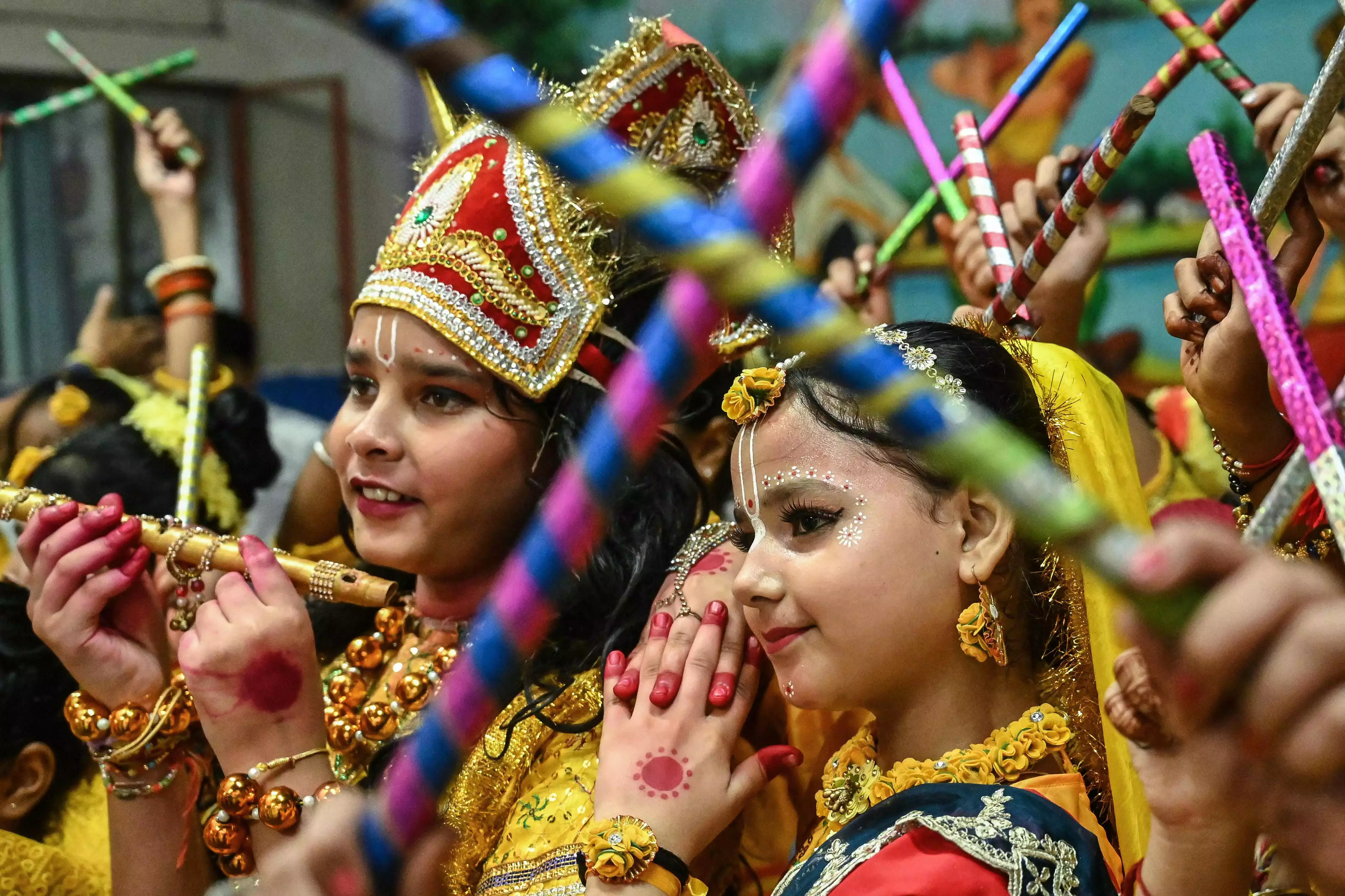 Devotees Mark Janmashtami With Colour, Devotion Devotees Mark Janmashtami With Colour, Devotion