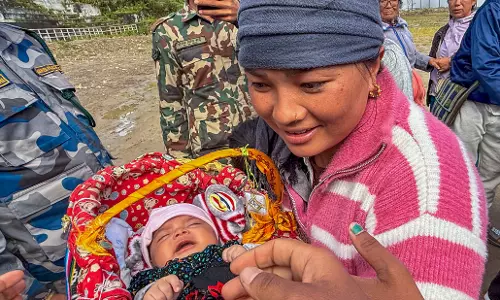 45-Days-Old Baby Found Alive During Nepal Flood Rescue 45-Days-Old Baby Found Alive During Nepal Flood Rescue