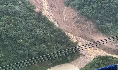 Massive Landslide Hits Sikkim, Partially Blocks Two Rivers Massive Landslide Hits Sikkim, Partially Blocks Two Rivers