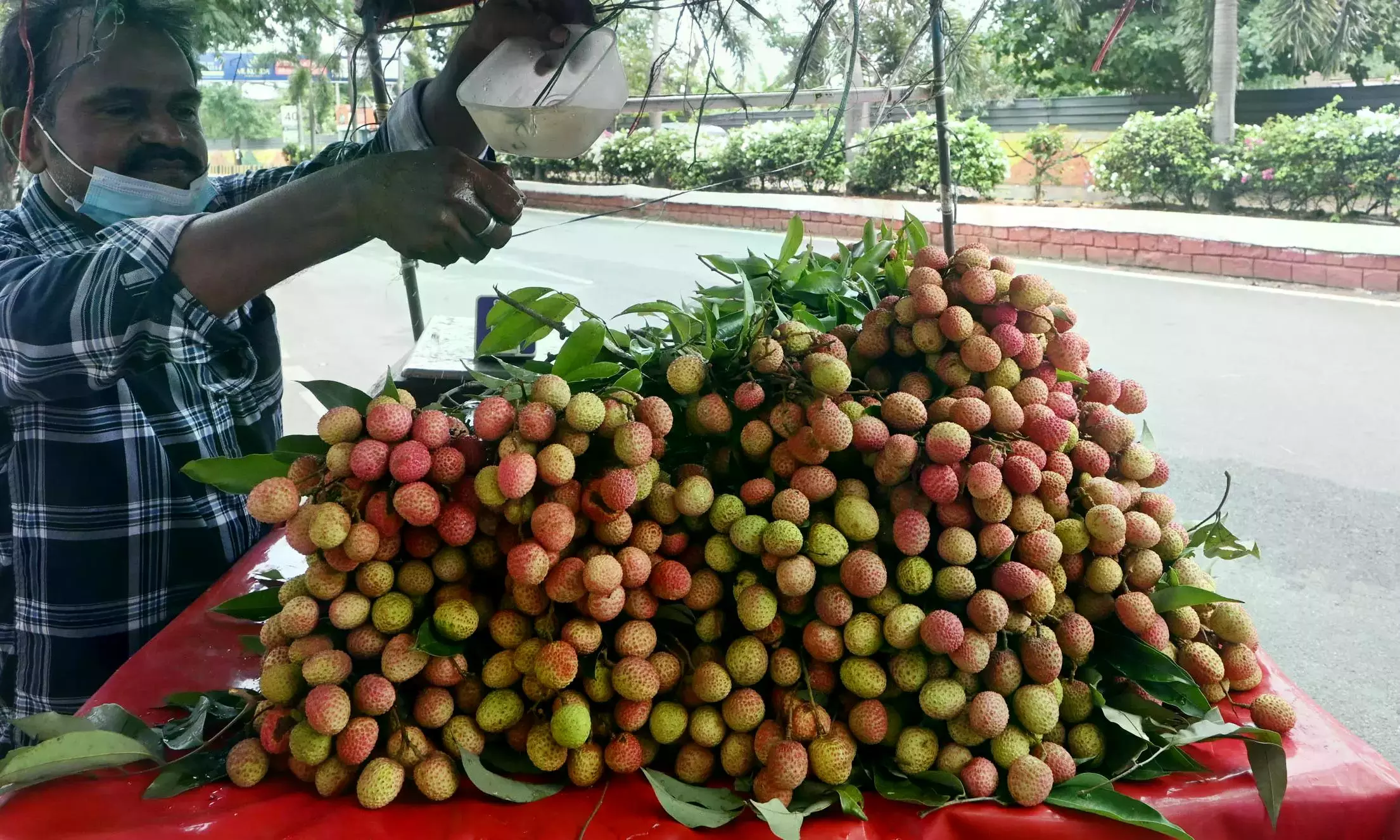 Fruit Cart Vendors Protest Against GVMC Drive Fruit Cart Vendors Protest Against GVMC Drive