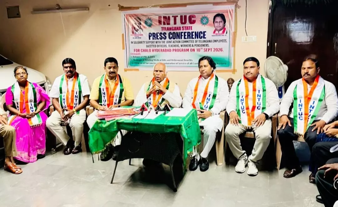 INTUC Backs Sept 10 ‘Chalo Hyderabad’; Demands PRC Implementation, OPS Return INTUC Backs Sept 10 ‘Chalo Hyderabad’; Demands PRC Implementation, OPS Return
