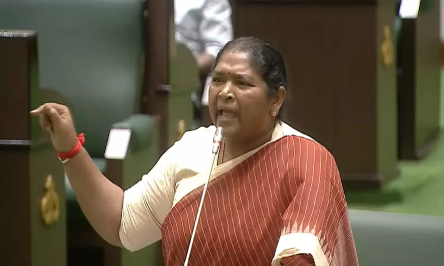 Seethakka Slams BRS For Denial Over Remarks Made Against Speaker Seethakka Slams BRS For Denial Over Remarks Made Against Speaker