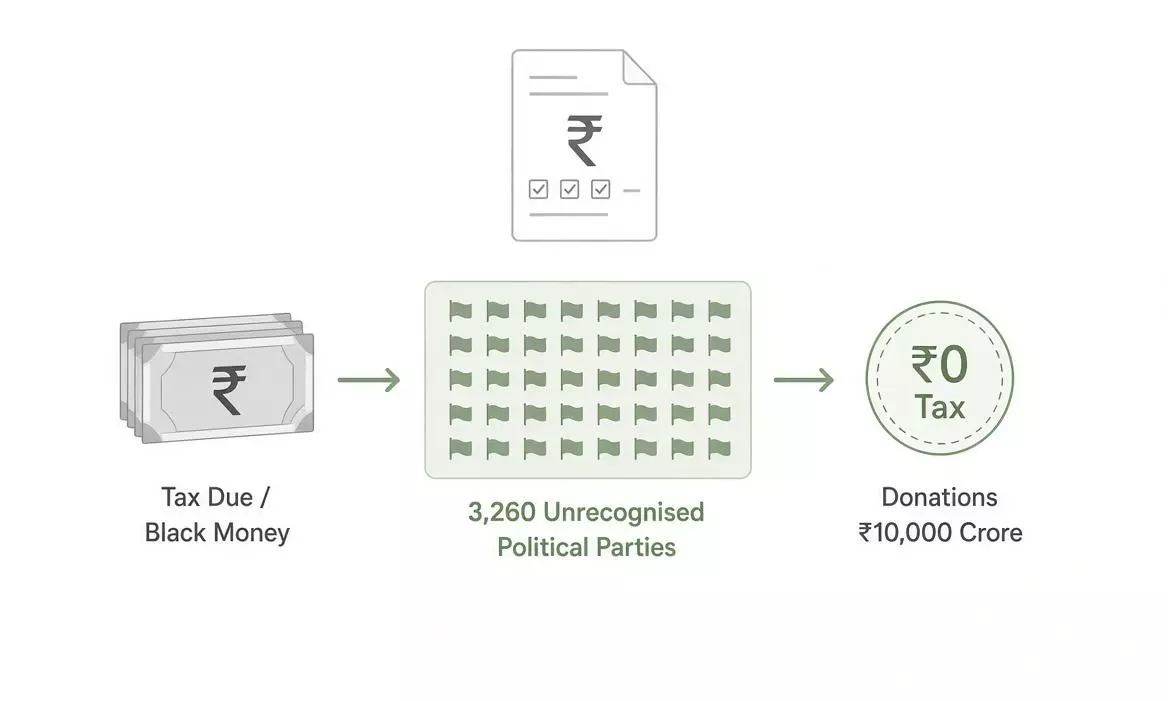 Congress Alleges Rs 10,000-Cr ‘Tax Evasion Scam’ Through Unrecognised Parties Congress Alleges Rs 10,000-Cr ‘Tax Evasion Scam’ Through Unrecognised Parties