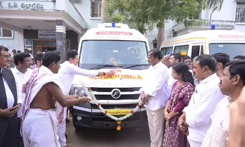 Mahabubabad Gets Four Ambulances to Strengthen Rural Healthcare Mahabubabad Gets Four Ambulances to Strengthen Rural Healthcare