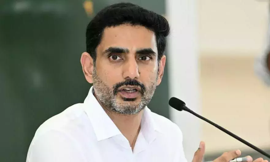 Lokesh Launches Poster For Mega Swachhathon In Vijayawada Lokesh Launches Poster For Mega Swachhathon In Vijayawada