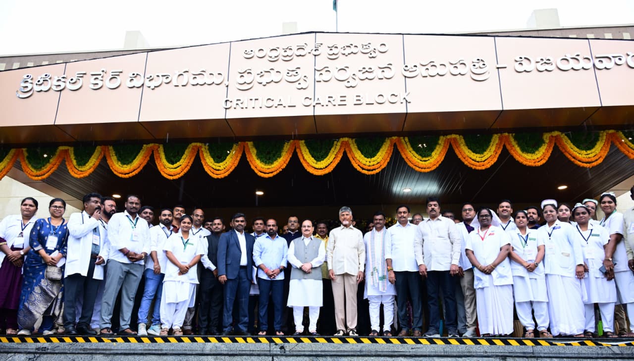 Nadda, Naidu Launch ₹249-Crore Healthcare Facilities Across Andhra Pradesh