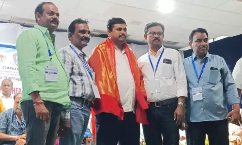 Warangal: Abdul Khadir Khan Elected National Vice-President of AIUEC Warangal: Abdul Khadir Khan Elected National Vice-President of AIUEC
