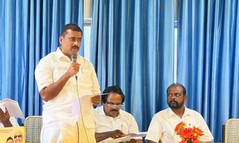 DMK MLA Markandeyan Targets CM Vijay Again Despite Bail Undertaking DMK MLA Markandeyan Targets CM Vijay Again Despite Bail Undertaking