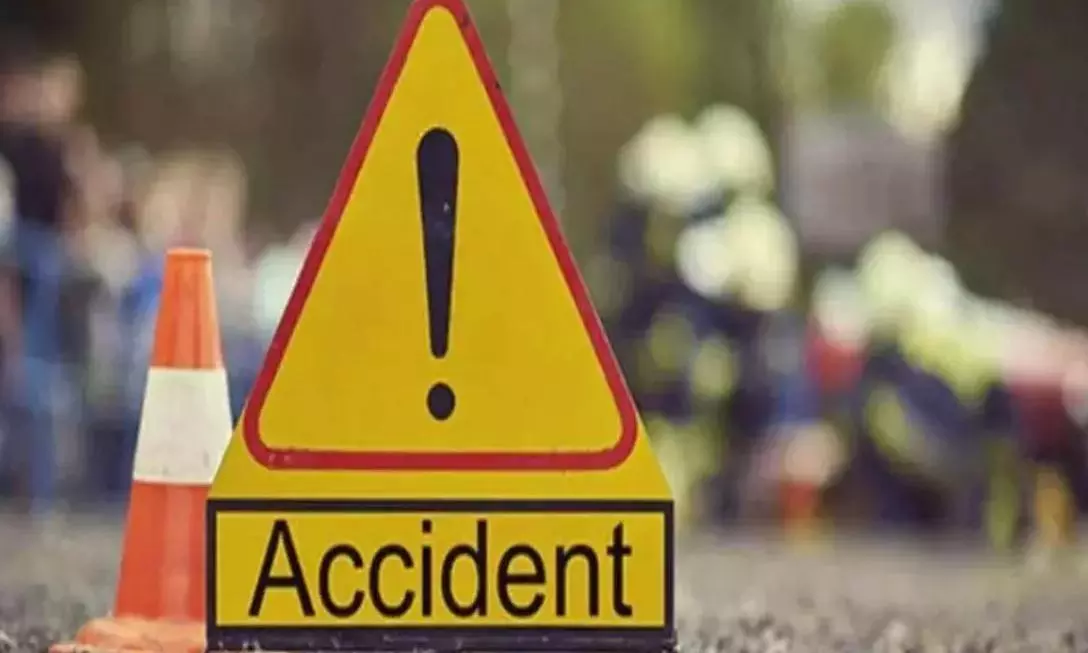Private Travels Bus Overturns In Nellore, Passengers Safe Private Travels Bus Overturns In Nellore, Passengers Safe