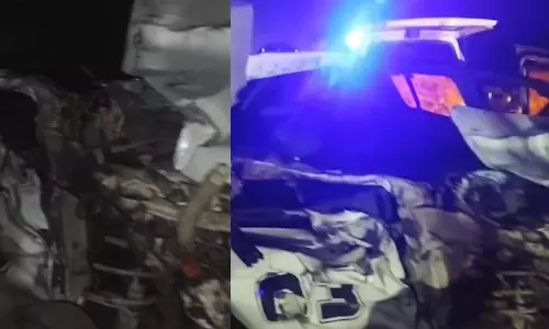 Two Killed, Three Injured in Car Accident Near Khammam Two Killed, Three Injured in Car Accident Near Khammam