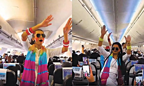 World Watches Uncouth Desi Fliers in Plane Sight