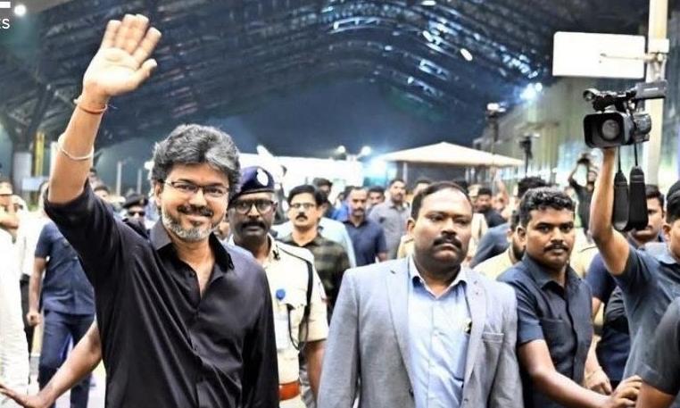 CM Vijay Returns to Chennai After London Tour