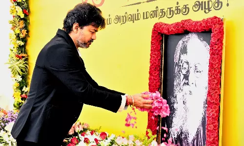 CM Vijay Back to Work After UK Visit, Observes Periyar’s Birthday CM Vijay Back to Work After UK Visit, Observes Periyar’s Birthday