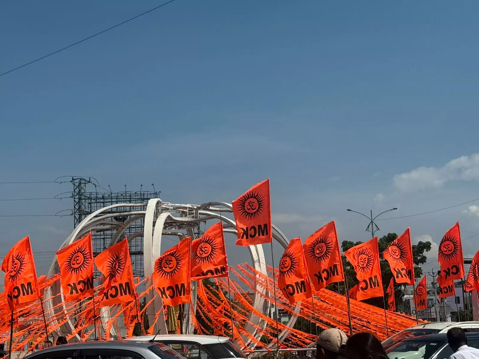 Telangana: MCK Flags On Saffron Cloth Spark Controversy Telangana: MCK Flags On Saffron Cloth Spark Controversy