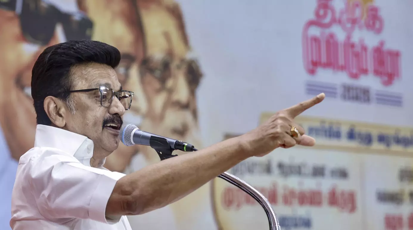 Stalin Hits Out at TVK and Its Regime Stalin Hits Out at TVK and Its Regime