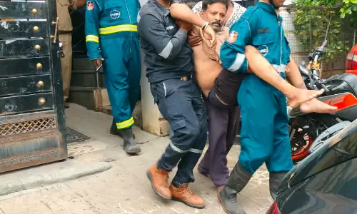 Man Trapped Between Lift And Floor For 1.5 Hours Rescued By HYDRAA, Fire Department