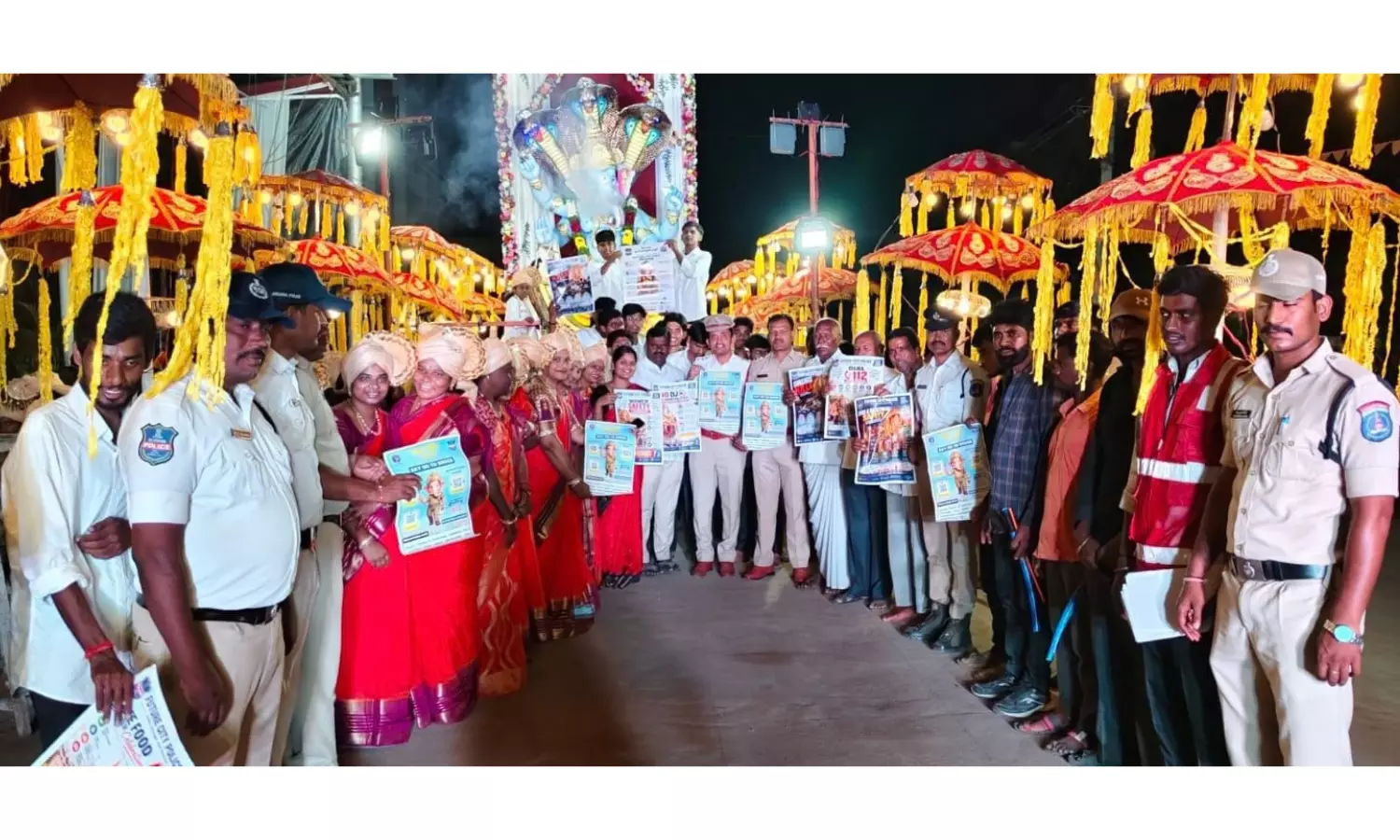 Future City Police Conduct Public Awareness Programme at Ganesh Pandal in Shadnagar Future City Police Conduct Public Awareness Programme at Ganesh Pandal in Shadnagar