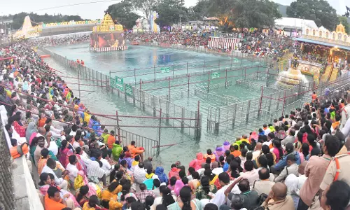 Tirumala Brahmotsavams Conclude With Chakrabhishekam Tirumala Brahmotsavams Conclude With Chakrabhishekam
