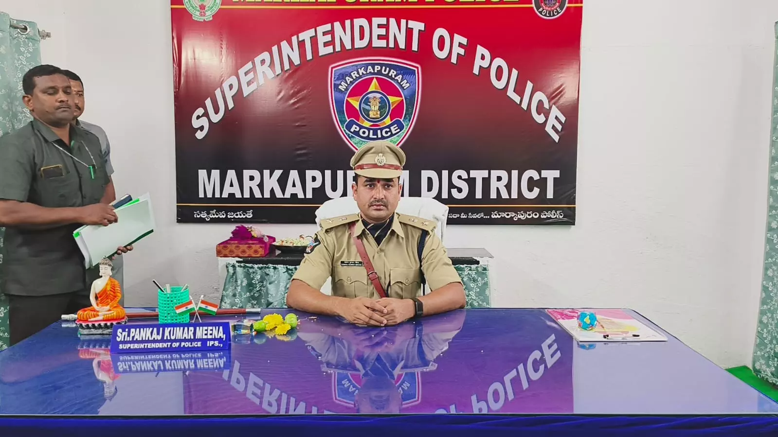 Pankaj Kumar Meena Takes Charge as Markapuram’s First SP Pankaj Kumar Meena Takes Charge as Markapuram’s First SP