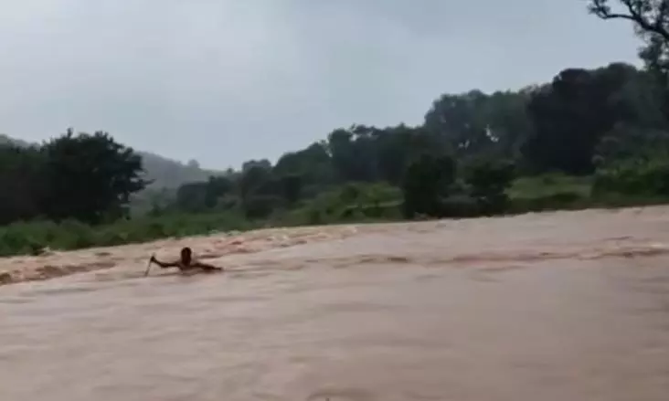 Bridge Washed Away In Alluri District, Connectivity To Several Villages Hit Bridge Washed Away In Alluri District, Connectivity To Several Villages Hit