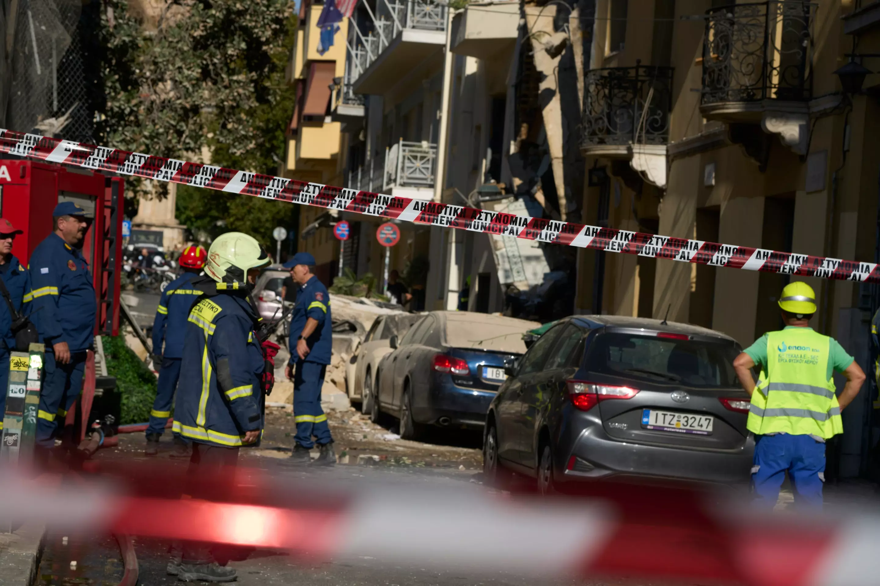 Greece: Explosion Near The Acropolis Injures 2 And Collapses A Building Greece: Explosion Near The Acropolis Injures 2 And Collapses A Building