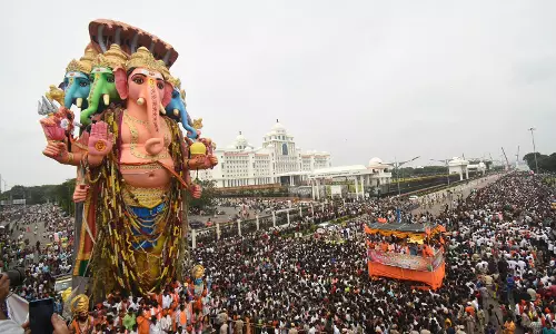 Khairatabad Bada Ganesh Immersed In Hussain Sagar Khairatabad Bada Ganesh Immersed In Hussain Sagar