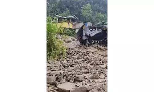 Major Landslide Damages 32 Houses In Sikkims Rimbi Village After Heavy Rainfall Major Landslide Damages 32 Houses In Sikkims Rimbi Village After Heavy Rainfall