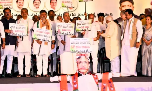 Karnataka Congress Protests Against CEC Gyanesh Kumar, Demands Resignation Karnataka Congress Protests Against CEC Gyanesh Kumar, Demands Resignation