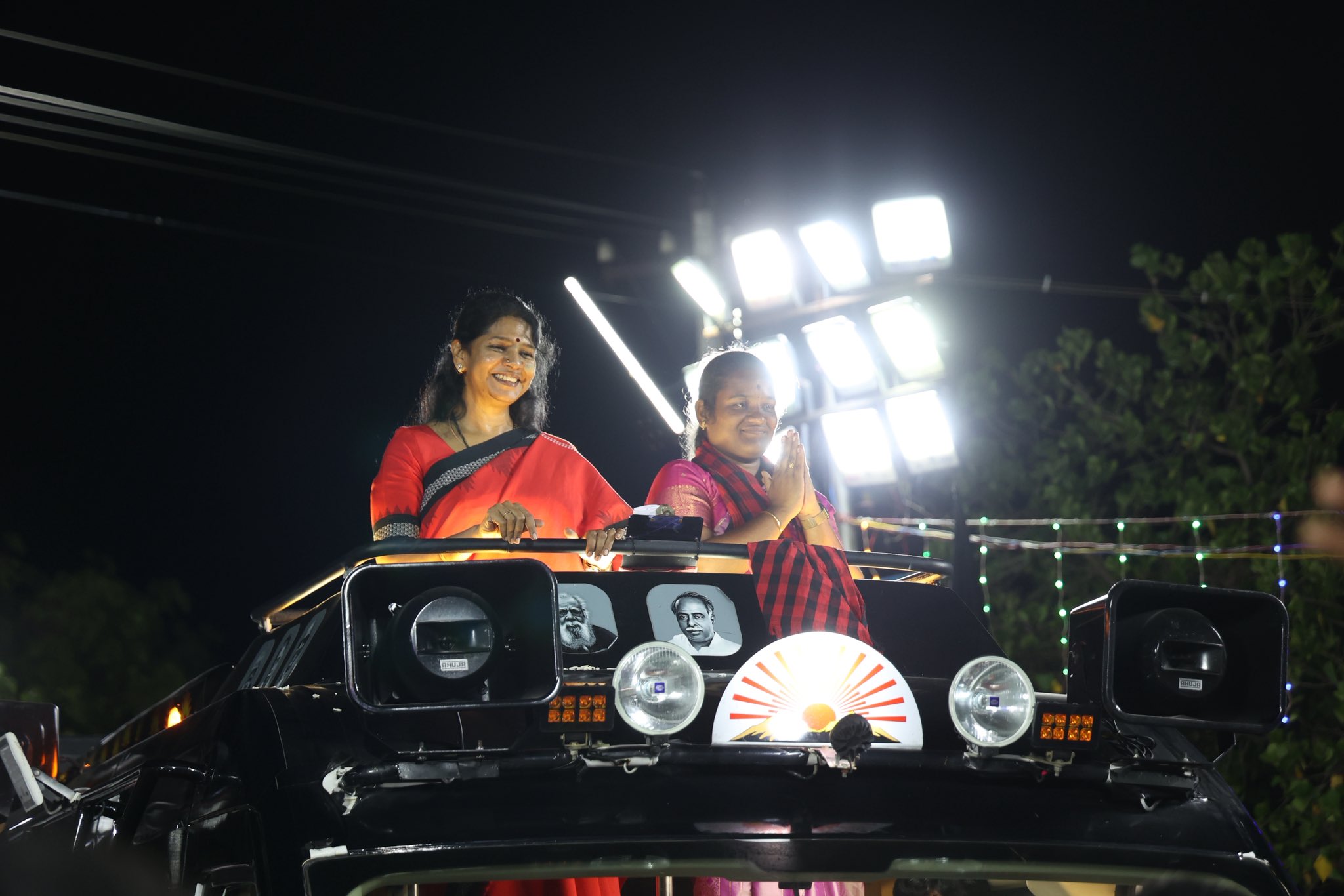 Kanimozhi Calls Vijay “Dear Younger Brother” During By-Election Meeting