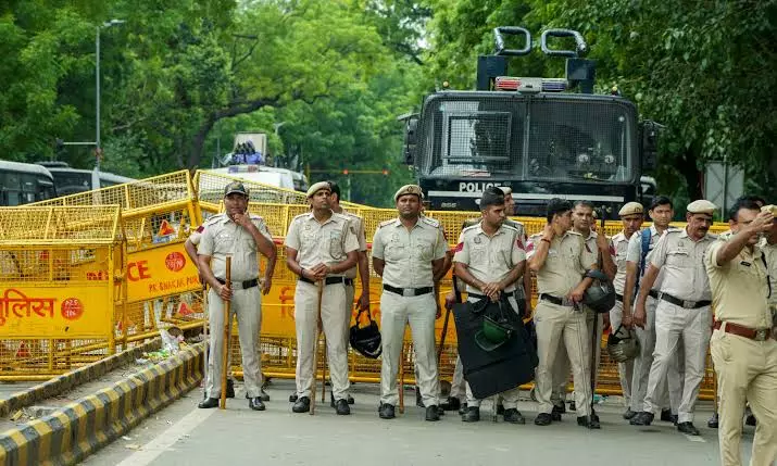 Delhi Tightens Security Ahead Of Protest Against CEC Delhi Tightens Security Ahead Of Protest Against CEC