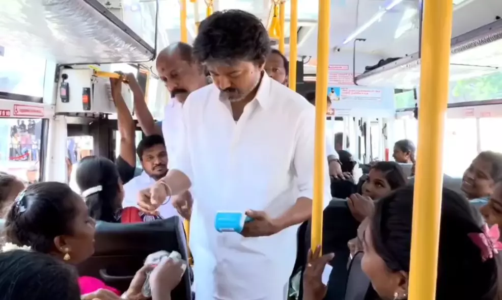 Vijay Launches Vettri Payanam, Personally Hands Out Tickets to Women Vijay Launches Vettri Payanam, Personally Hands Out Tickets to Women